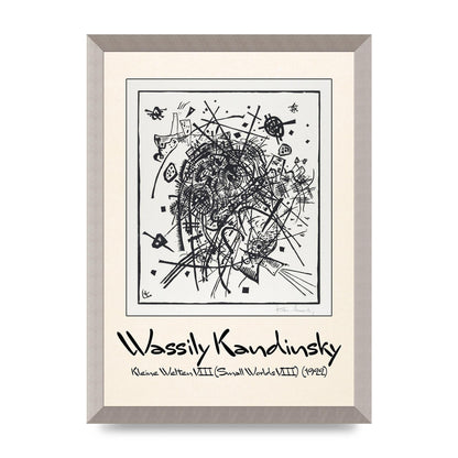 Wassily Kandinsky Kleine Welten Viii Small Worlds Viii 1922 Printed Poster - A3 framed