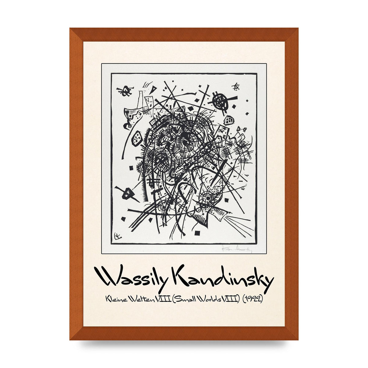 Wassily Kandinsky Kleine Welten Viii Small Worlds Viii 1922 Printed Poster - A3 framed