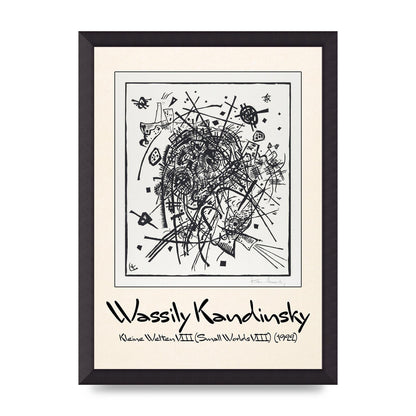 Wassily Kandinsky Kleine Welten Viii Small Worlds Viii 1922 Printed Poster - A3 framed