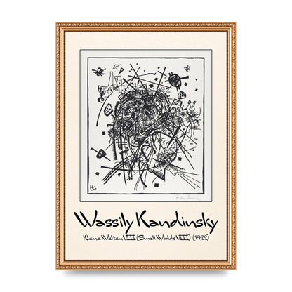Wassily Kandinsky Kleine Welten Viii Small Worlds Viii 1922 Printed Poster - A3 framed