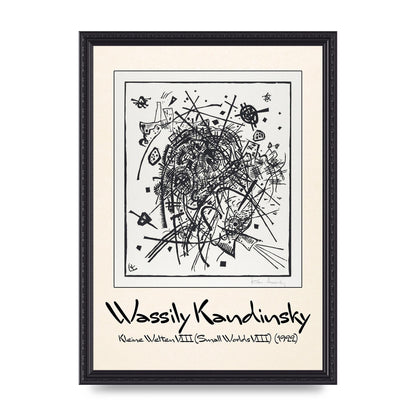 Wassily Kandinsky Kleine Welten Viii Small Worlds Viii 1922 Printed Poster - A3 framed