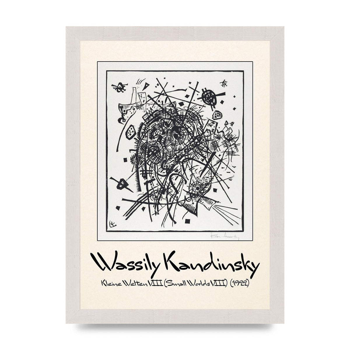 Wassily Kandinsky Kleine Welten Viii Small Worlds Viii 1922 Printed Poster - A4 framed