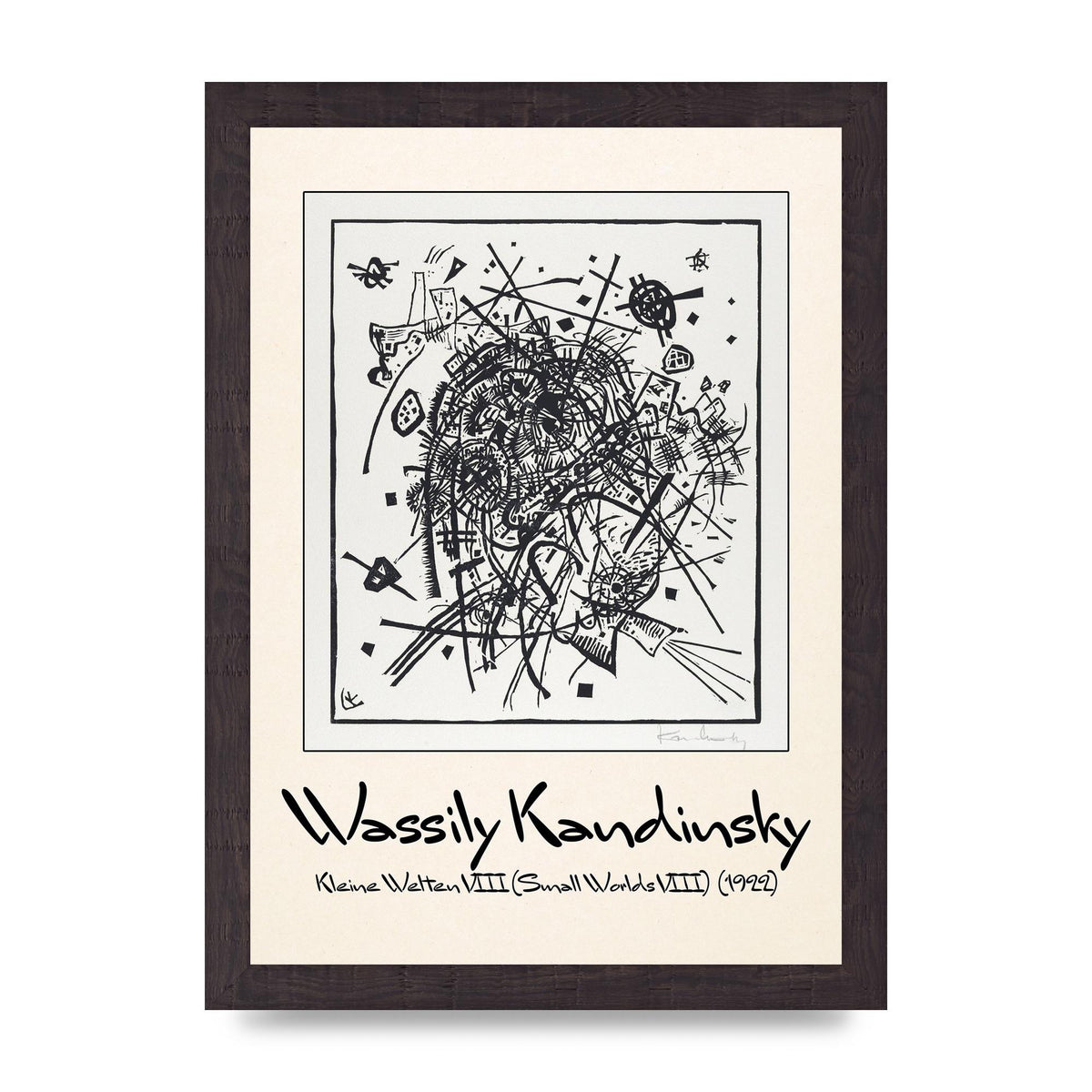 Wassily Kandinsky Kleine Welten Viii Small Worlds Viii 1922 Printed Poster - A4 framed