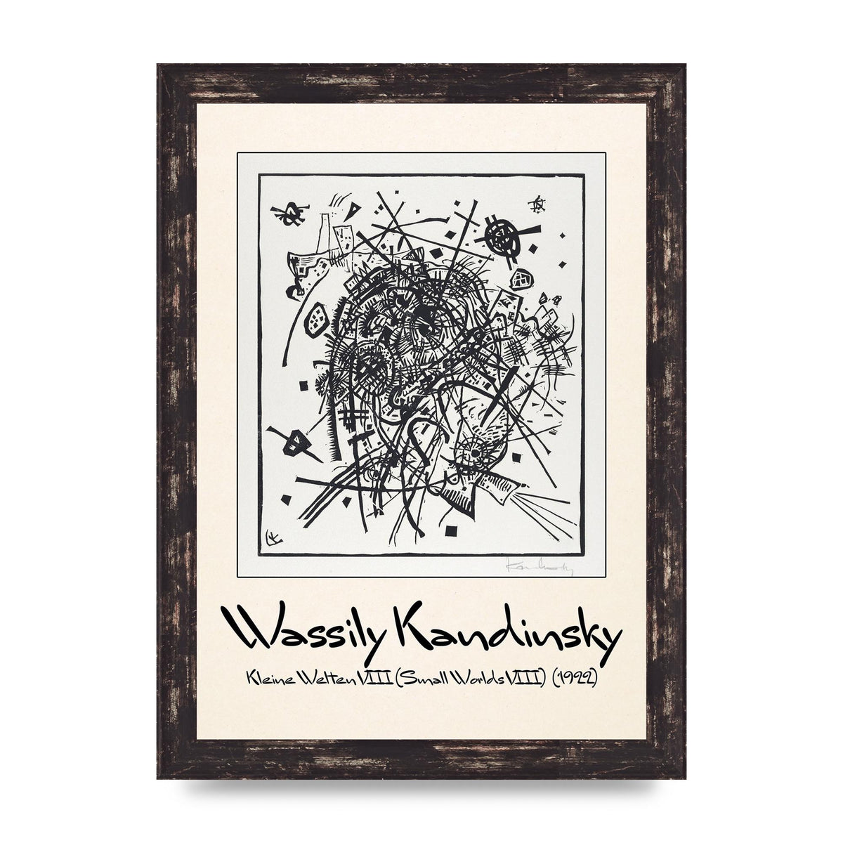 Wassily Kandinsky Kleine Welten Viii Small Worlds Viii 1922 Printed Poster - A4 framed