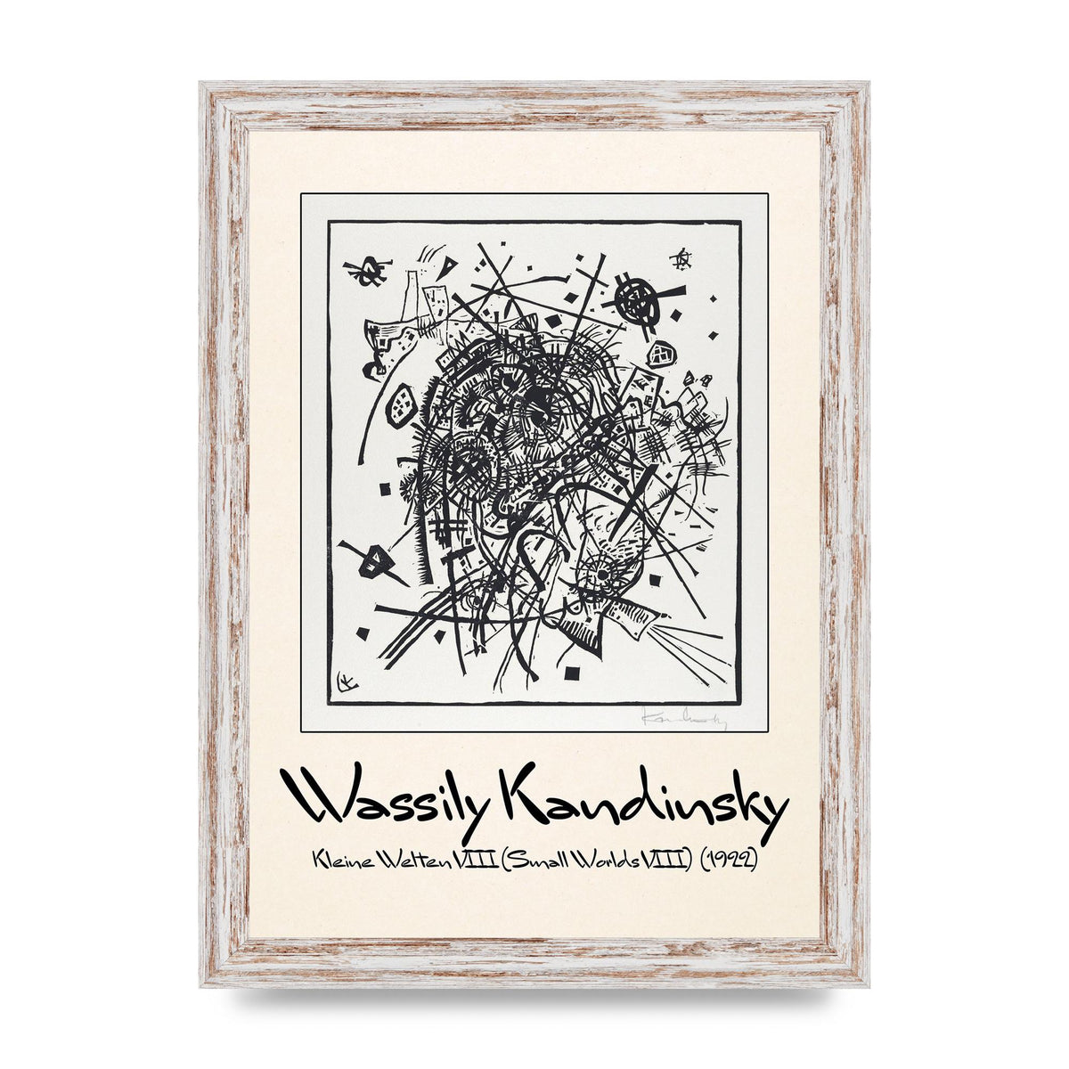 Wassily Kandinsky Kleine Welten Viii Small Worlds Viii 1922 Printed Poster - A4 framed