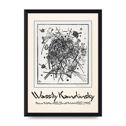 Wassily Kandinsky Kleine Welten Viii Small Worlds Viii 1922 Printed Poster - A4 framed