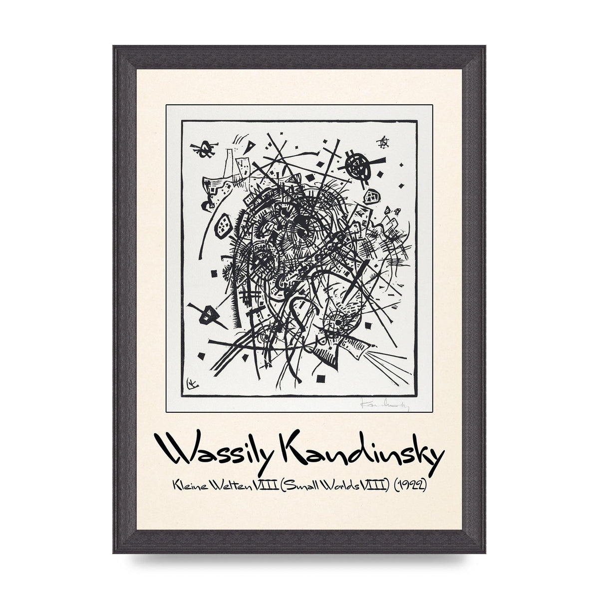 Wassily Kandinsky Kleine Welten Viii Small Worlds Viii 1922 Printed Poster - A4 framed