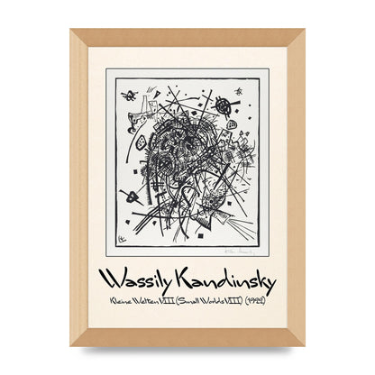 Wassily Kandinsky Kleine Welten Viii Small Worlds Viii 1922 Printed Poster - A4 framed