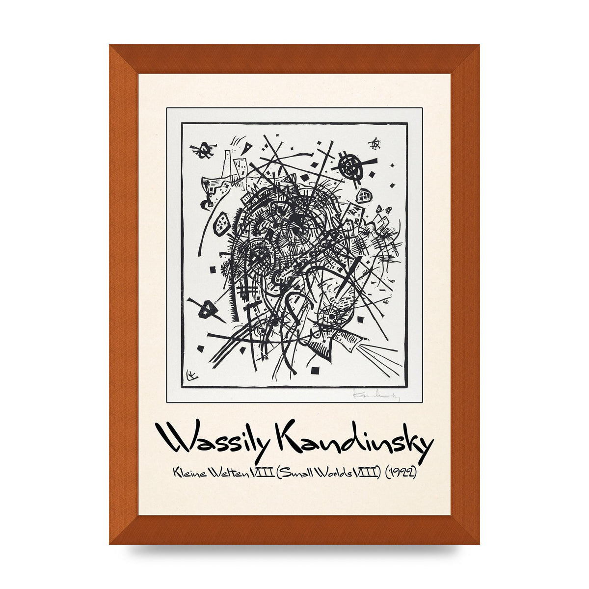 Wassily Kandinsky Kleine Welten Viii Small Worlds Viii 1922 Printed Poster - A4 framed