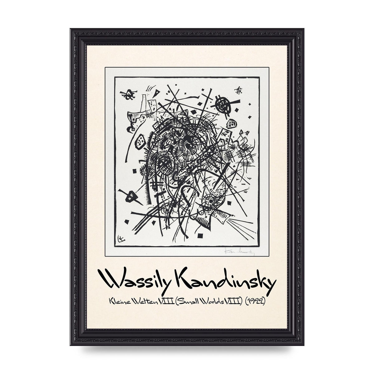 Wassily Kandinsky Kleine Welten Viii Small Worlds Viii 1922 Printed Poster - A4 framed