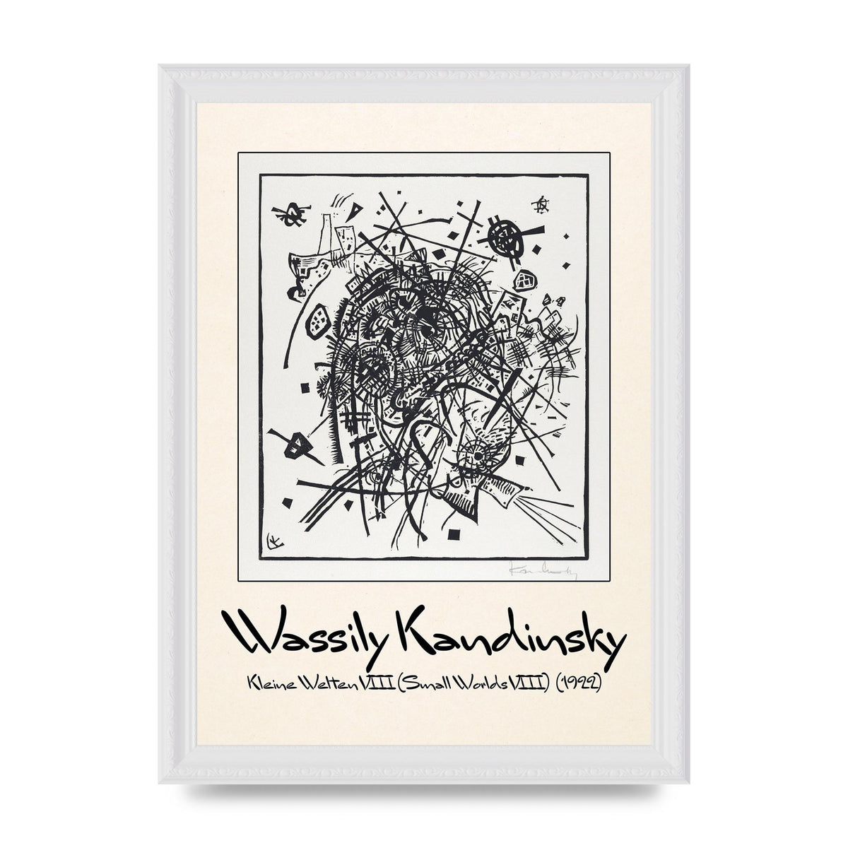 Wassily Kandinsky Kleine Welten Viii Small Worlds Viii 1922 Printed Poster - A4 framed