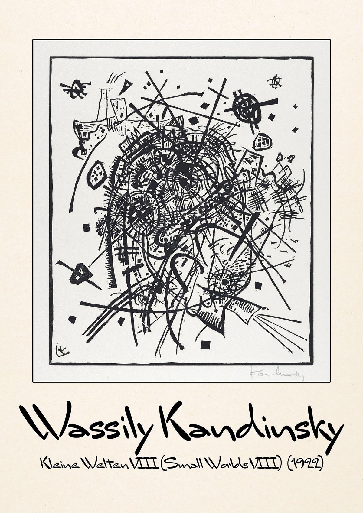Wassily Kandinsky Kleine Welten Viii Small Worlds Viii 1922 Printed Poster - detail