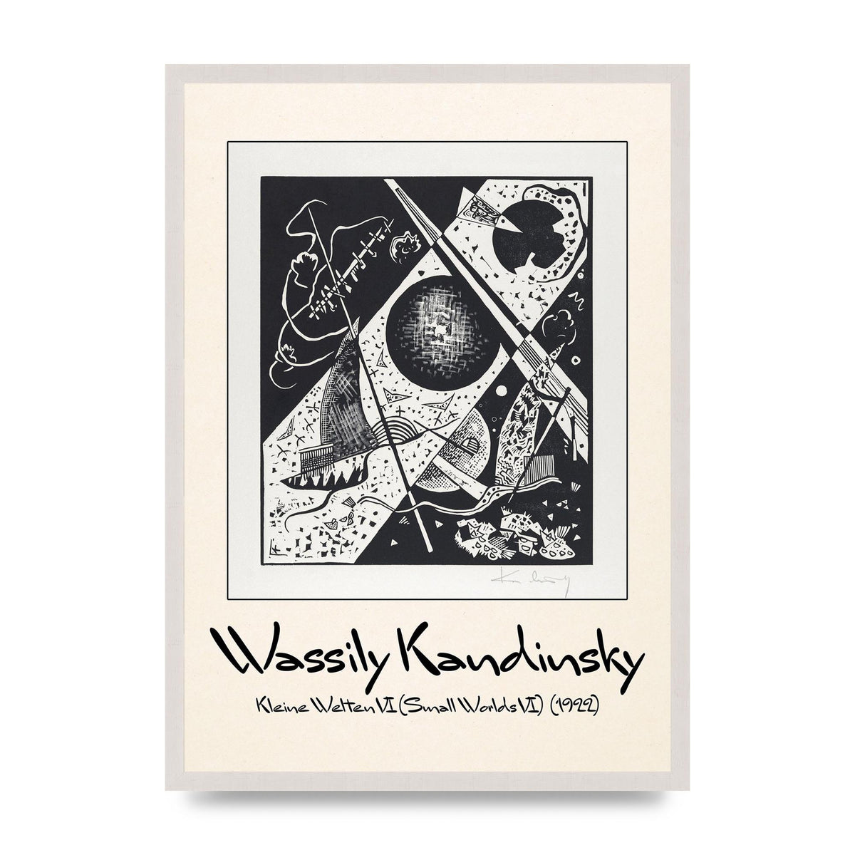 Wassily Kandinsky Kleine Welten Vi Small Worlds Vi 1922 Wall Art - A2 framed