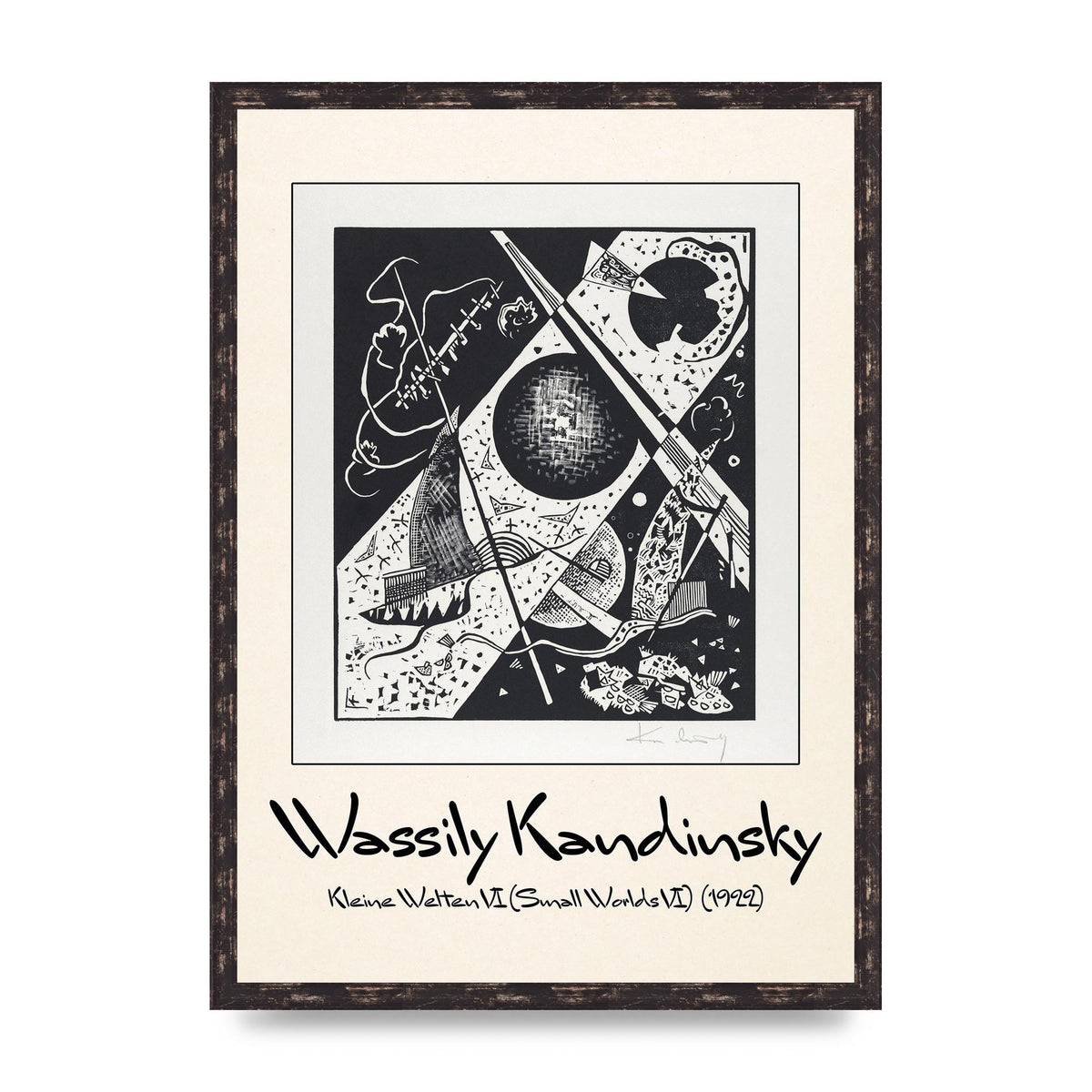 Wassily Kandinsky Kleine Welten Vi Small Worlds Vi 1922 Wall Art - A2 framed