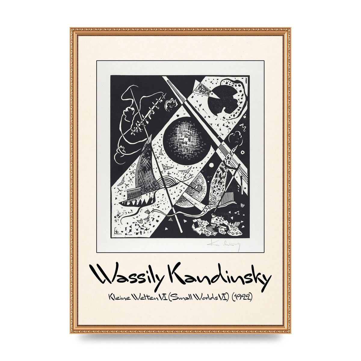 Wassily Kandinsky Kleine Welten Vi Small Worlds Vi 1922 Wall Art - A2 framed