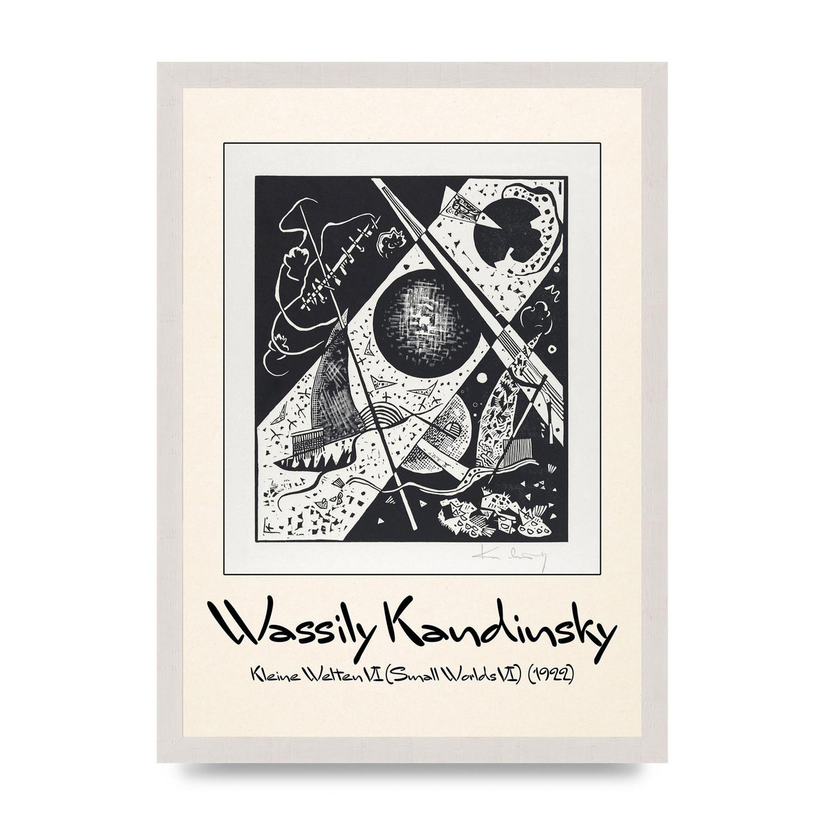 Wassily Kandinsky Kleine Welten Vi Small Worlds Vi 1922 Wall Art - A3 framed