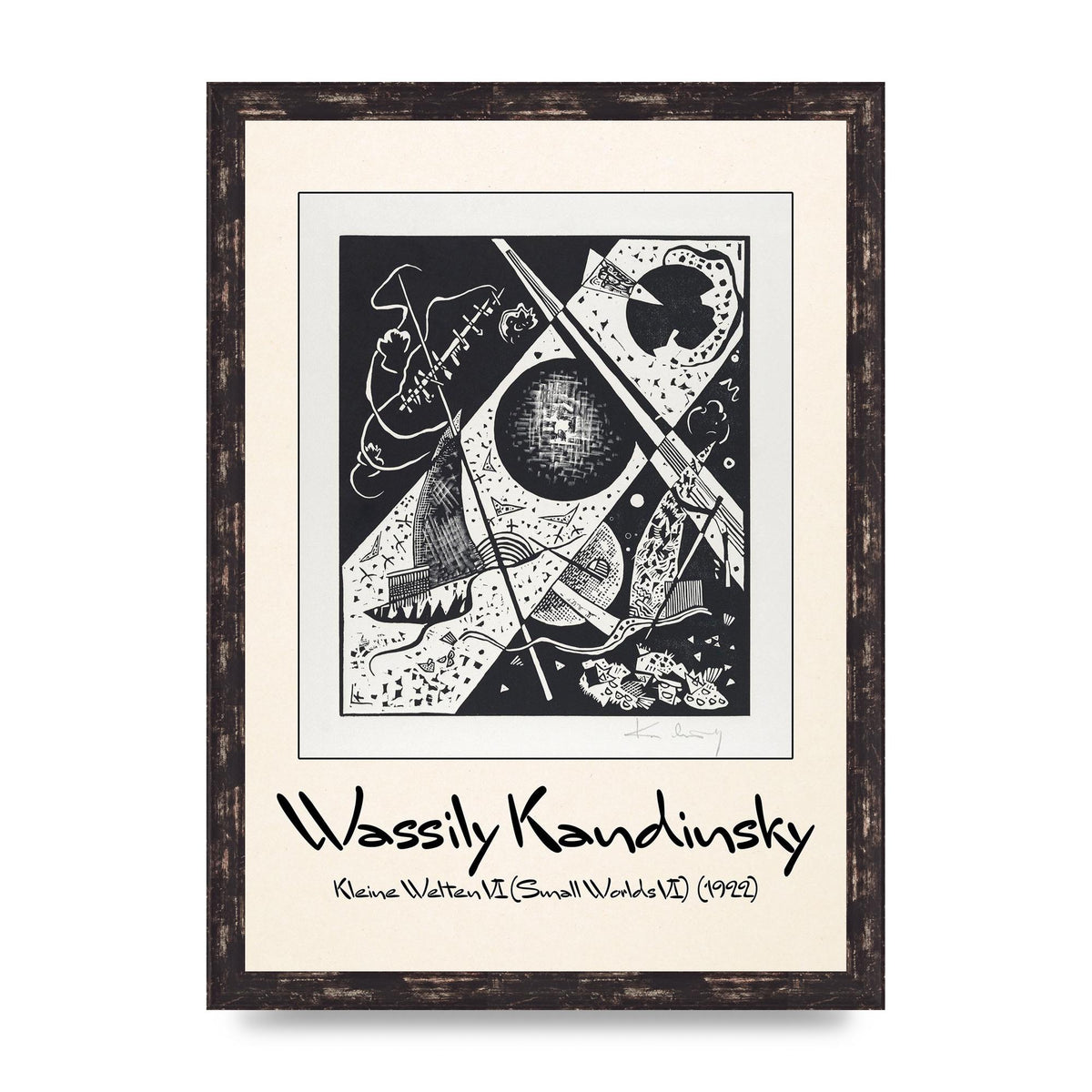 Wassily Kandinsky Kleine Welten Vi Small Worlds Vi 1922 Wall Art - A3 framed