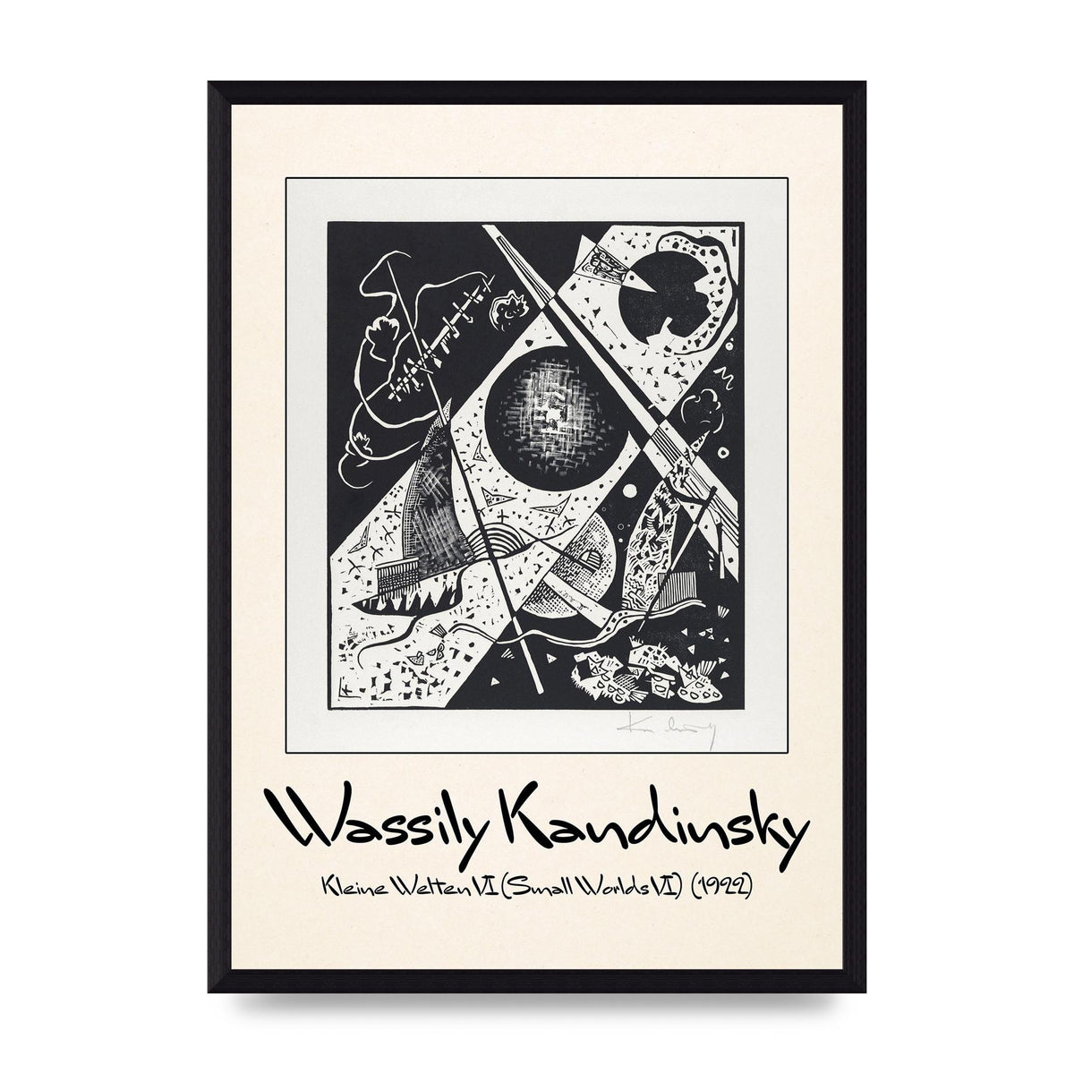 Wassily Kandinsky Kleine Welten Vi Small Worlds Vi 1922 Wall Art - A3 framed