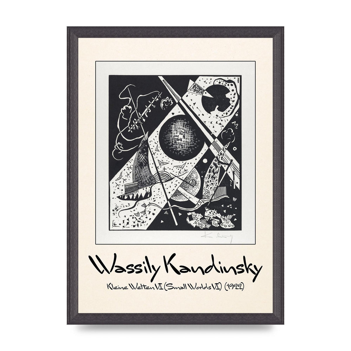 Wassily Kandinsky Kleine Welten Vi Small Worlds Vi 1922 Wall Art - A3 framed