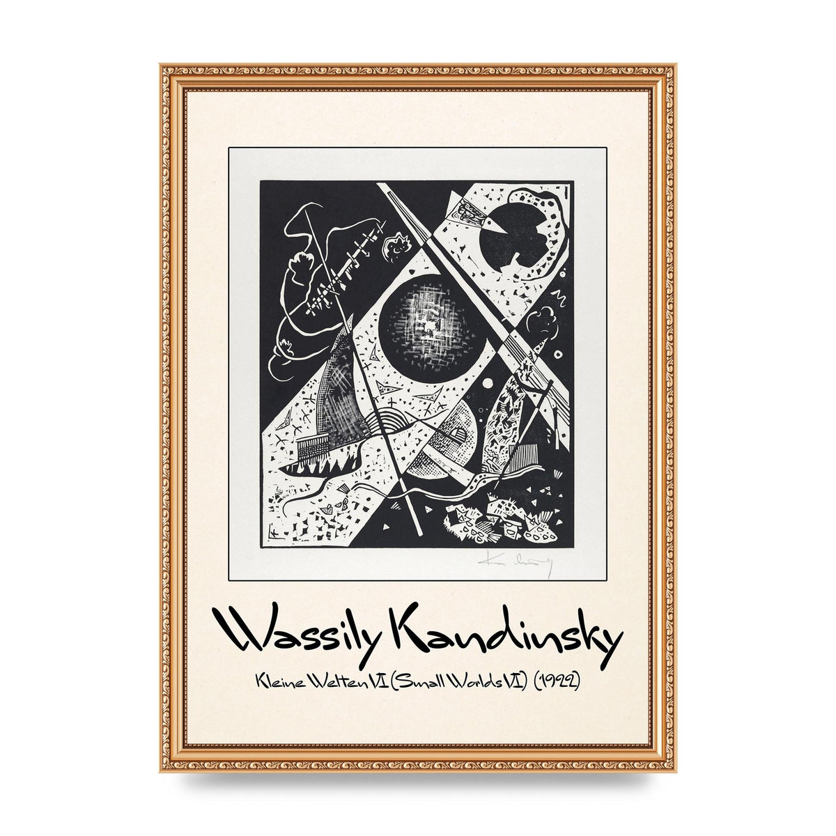 Wassily Kandinsky Kleine Welten Vi Small Worlds Vi 1922 Wall Art - A3 framed