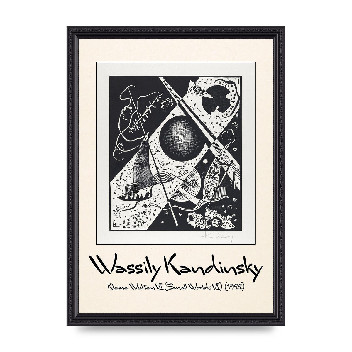 Wassily Kandinsky Kleine Welten Vi Small Worlds Vi 1922 Wall Art - A3 framed