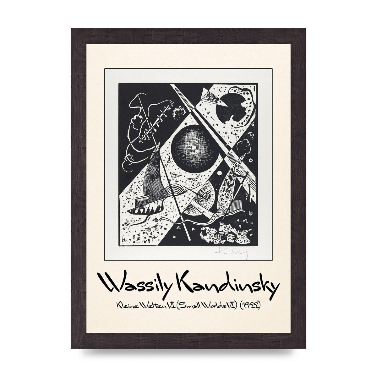 Wassily Kandinsky Kleine Welten Vi Small Worlds Vi 1922 Wall Art - A4 framed