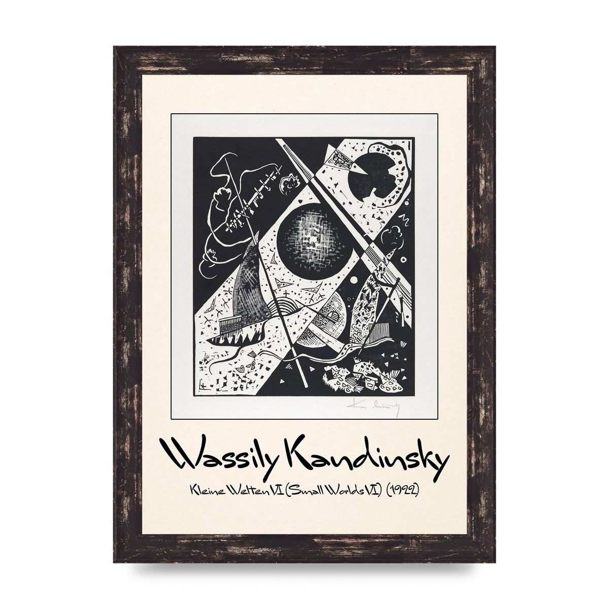 Wassily Kandinsky Kleine Welten Vi Small Worlds Vi 1922 Wall Art - A4 framed