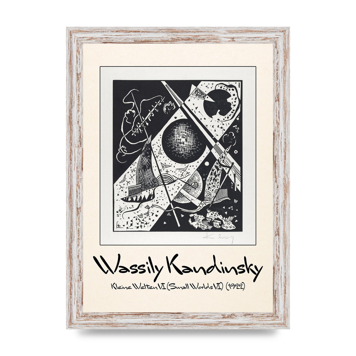 Wassily Kandinsky Kleine Welten Vi Small Worlds Vi 1922 Wall Art - A4 framed