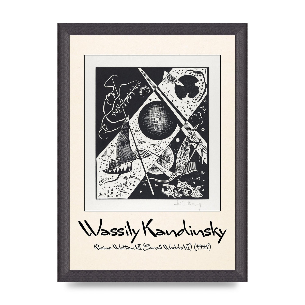 Wassily Kandinsky Kleine Welten Vi Small Worlds Vi 1922 Wall Art - A4 framed