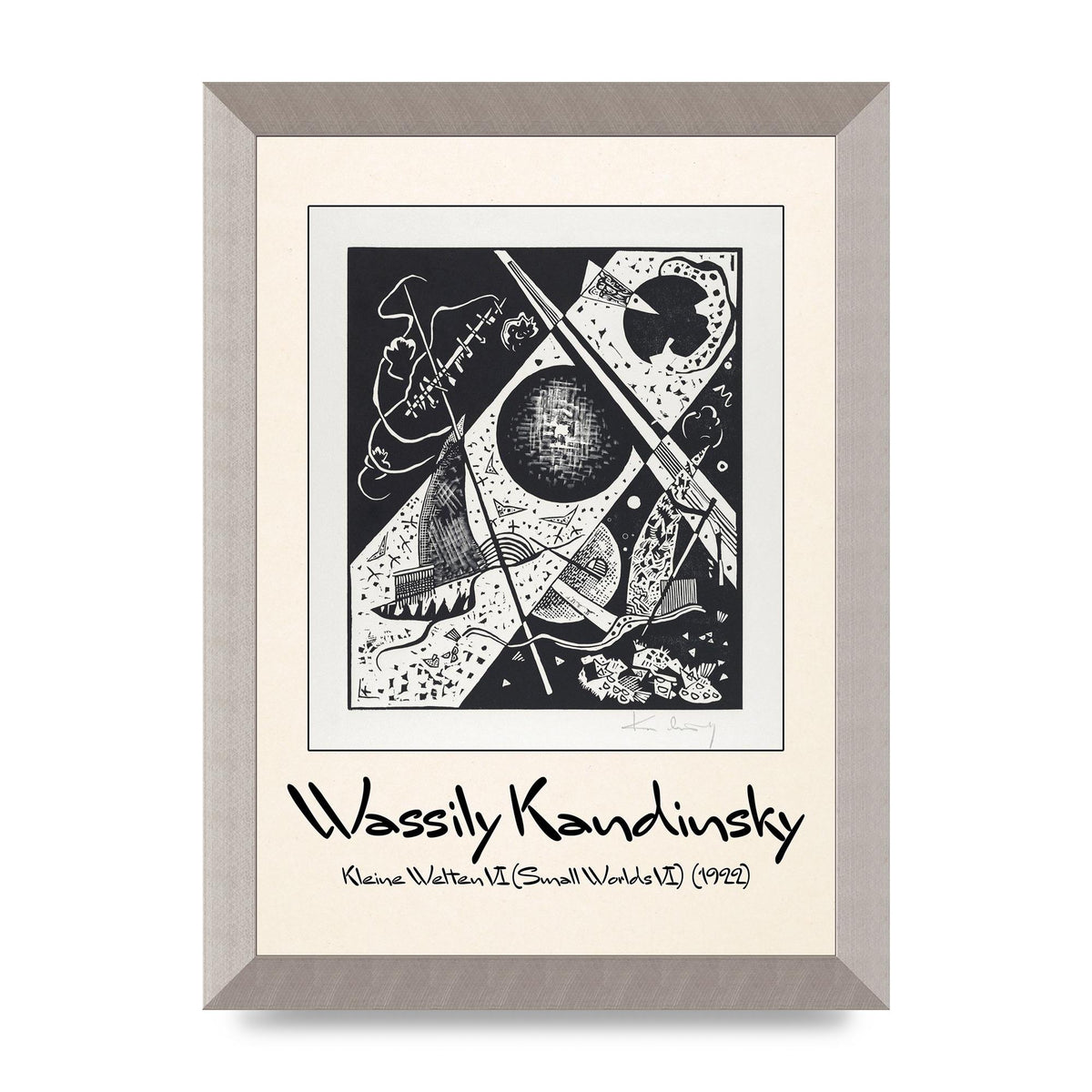 Wassily Kandinsky Kleine Welten Vi Small Worlds Vi 1922 Wall Art - A4 framed