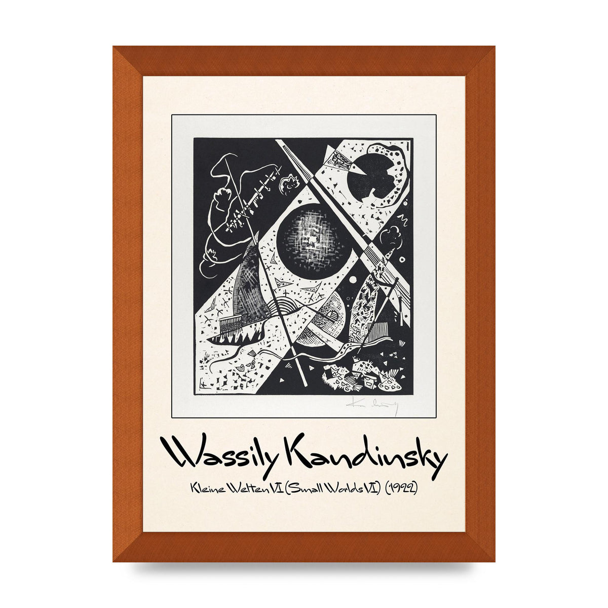 Wassily Kandinsky Kleine Welten Vi Small Worlds Vi 1922 Wall Art - A4 framed