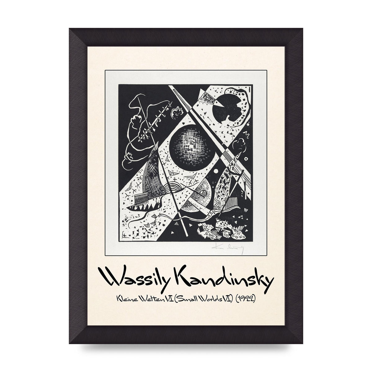 Wassily Kandinsky Kleine Welten Vi Small Worlds Vi 1922 Wall Art - A4 framed