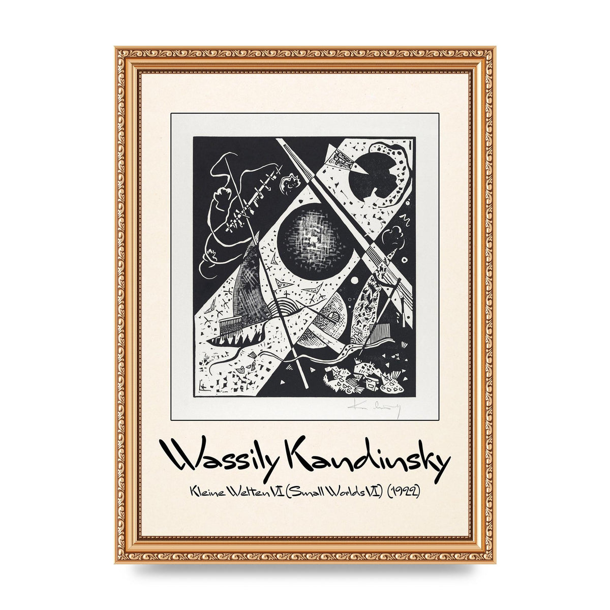 Wassily Kandinsky Kleine Welten Vi Small Worlds Vi 1922 Wall Art - A4 framed