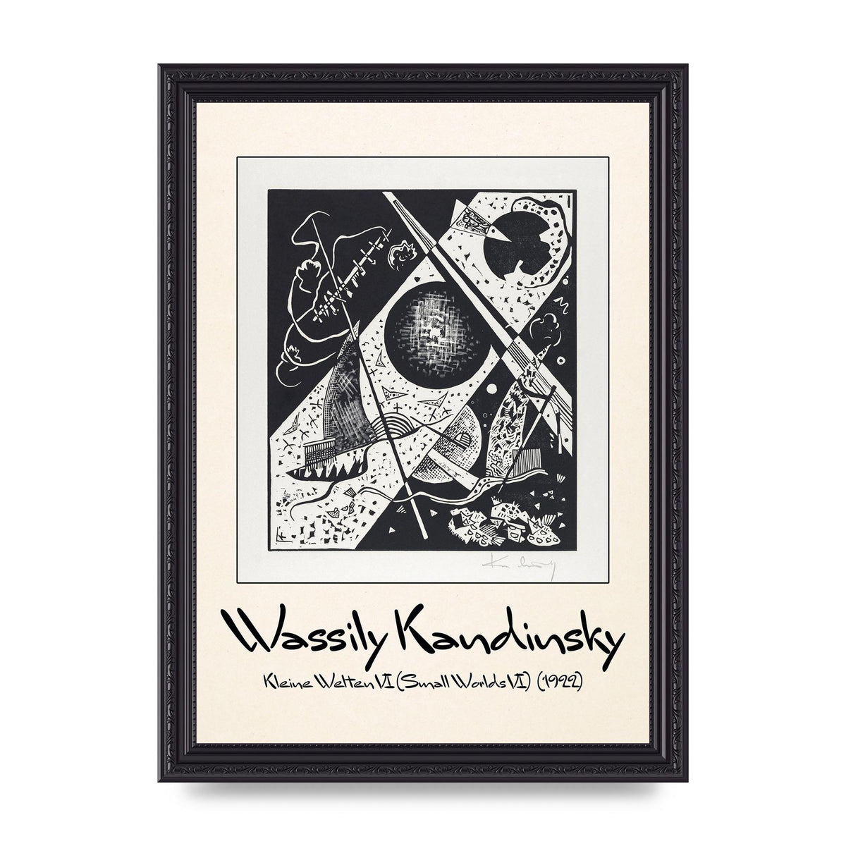 Wassily Kandinsky Kleine Welten Vi Small Worlds Vi 1922 Wall Art - A4 framed