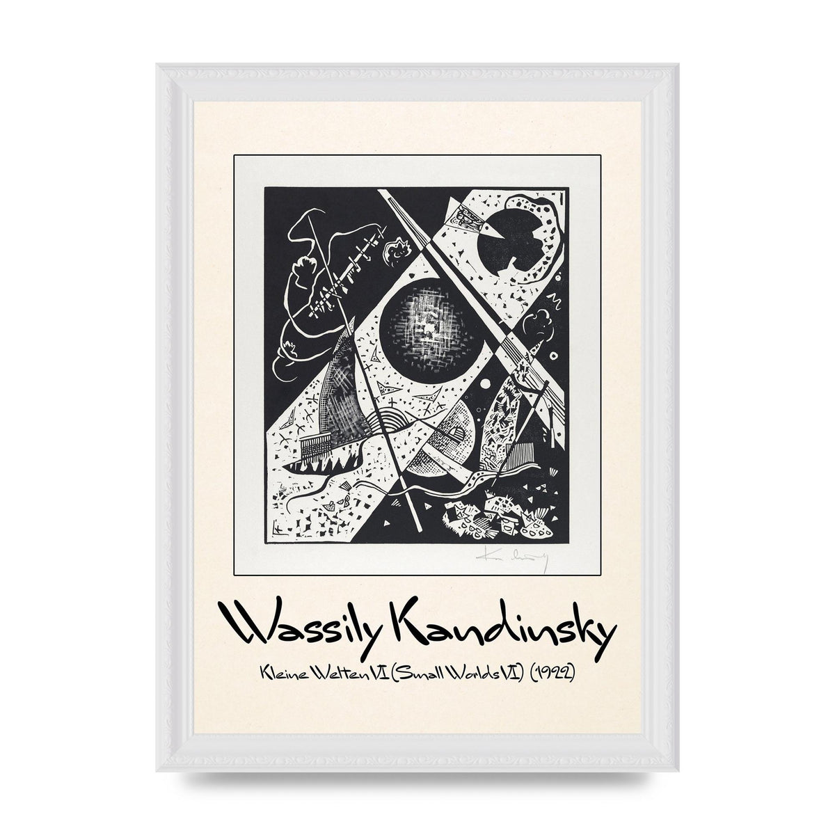 Wassily Kandinsky Kleine Welten Vi Small Worlds Vi 1922 Wall Art - A4 framed