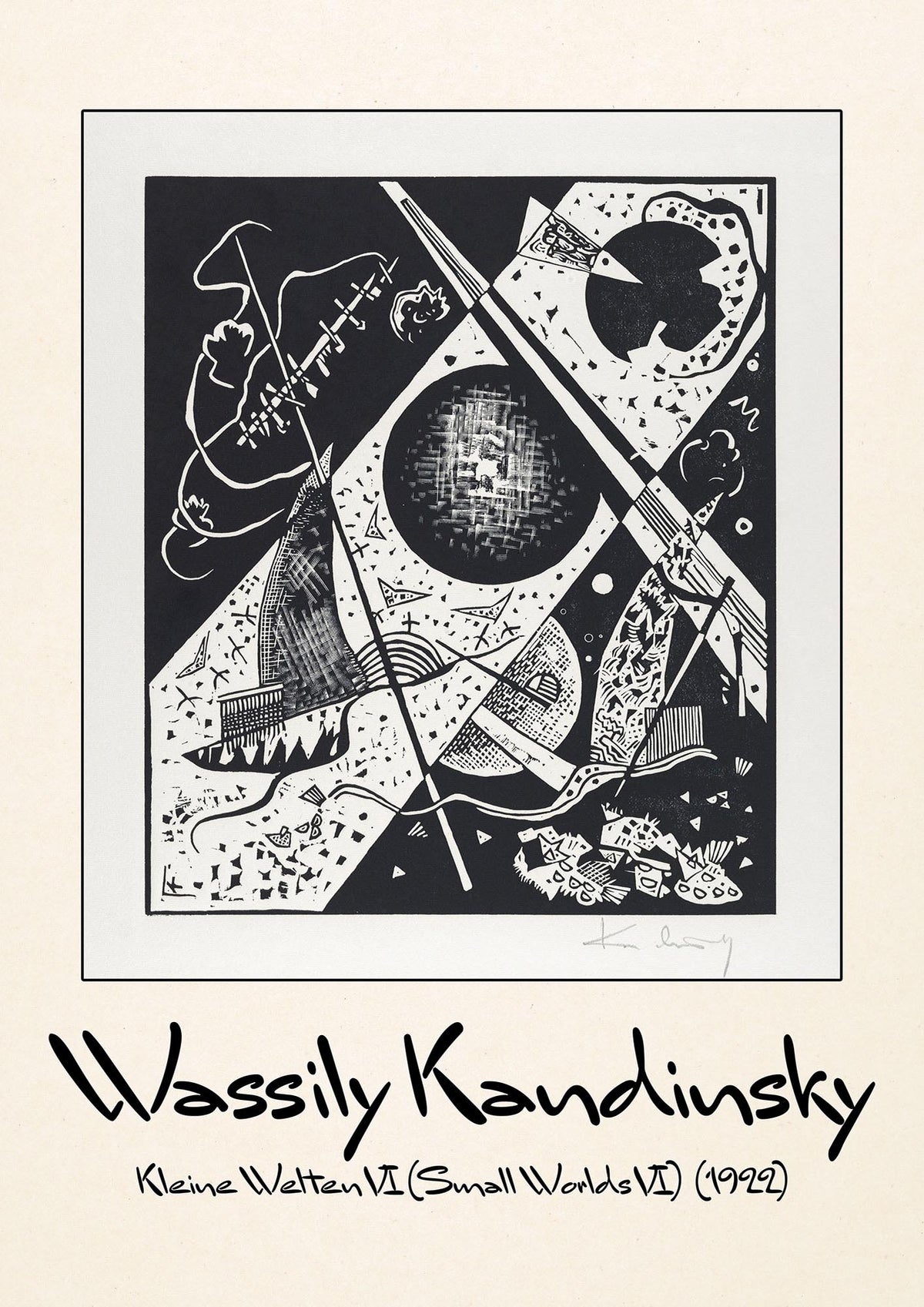 Wassily Kandinsky Kleine Welten Vi Small Worlds Vi 1922 Wall Art - detail