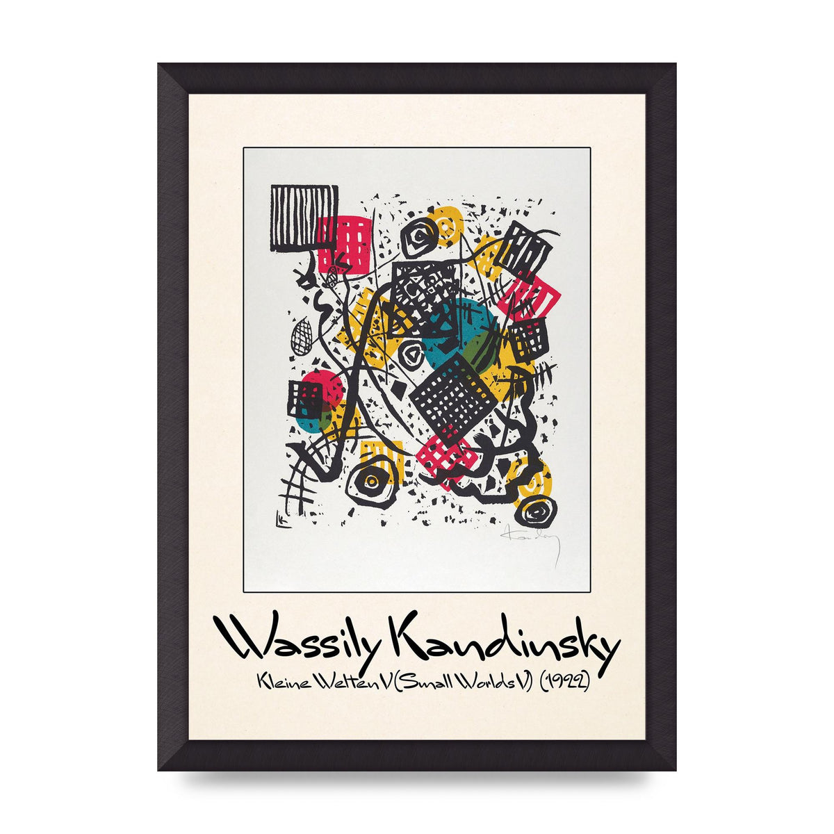 Wassily Kandinsky Kleine Welten V Small Worlds V 1922 Art For The Home - A3 framed