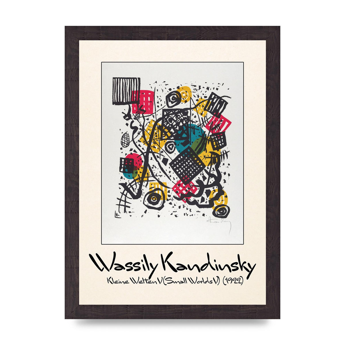 Wassily Kandinsky Kleine Welten V Small Worlds V 1922 Art For The Home - A4 framed