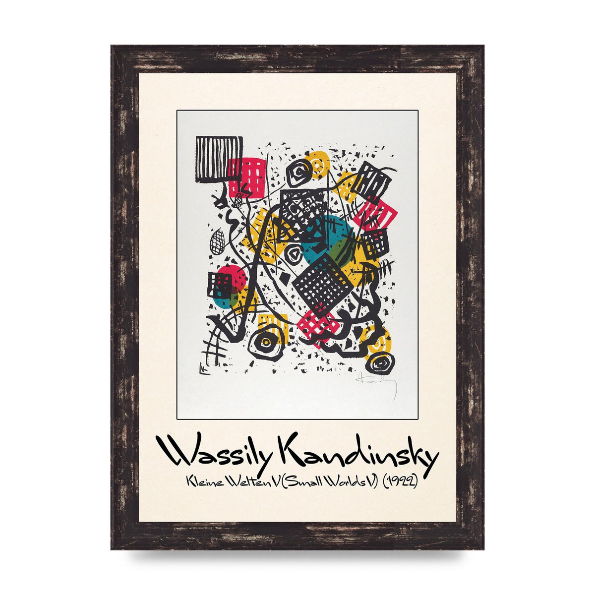 Wassily Kandinsky Kleine Welten V Small Worlds V 1922 Art For The Home - A4 framed