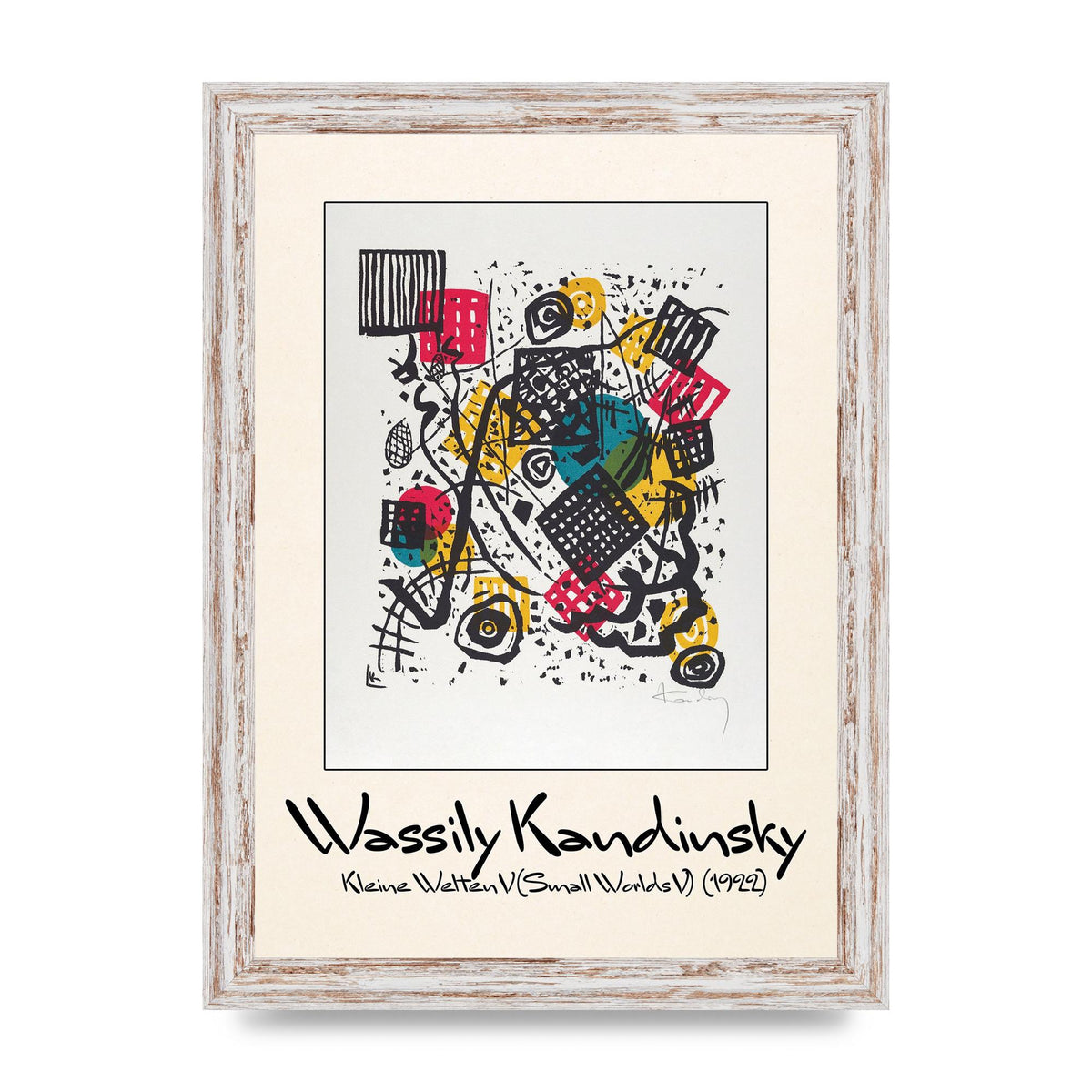 Wassily Kandinsky Kleine Welten V Small Worlds V 1922 Art For The Home - A4 framed