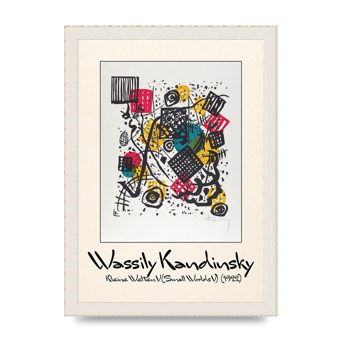 Wassily Kandinsky Kleine Welten V Small Worlds V 1922 Art For The Home - A4 framed