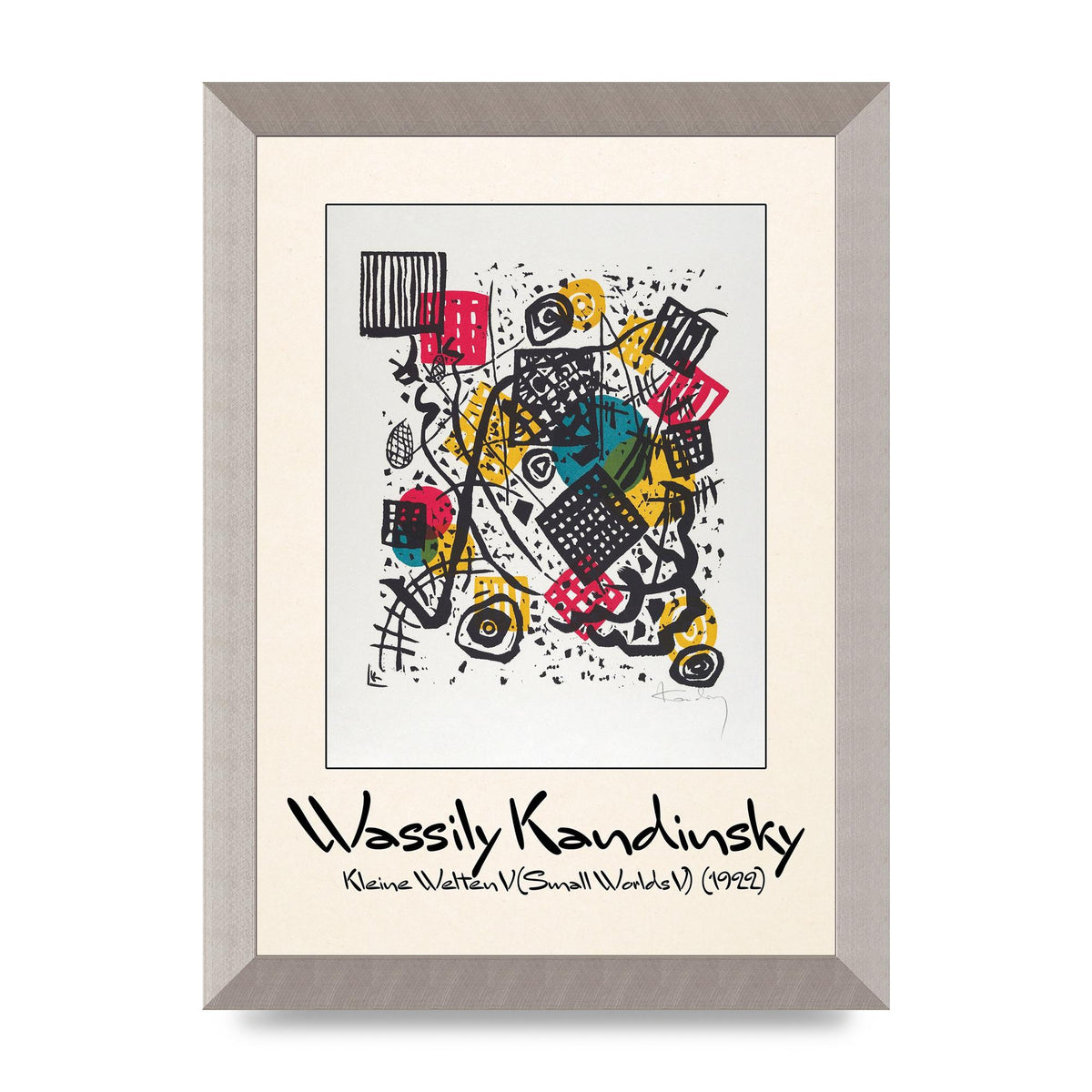 Wassily Kandinsky Kleine Welten V Small Worlds V 1922 Art For The Home - A4 framed