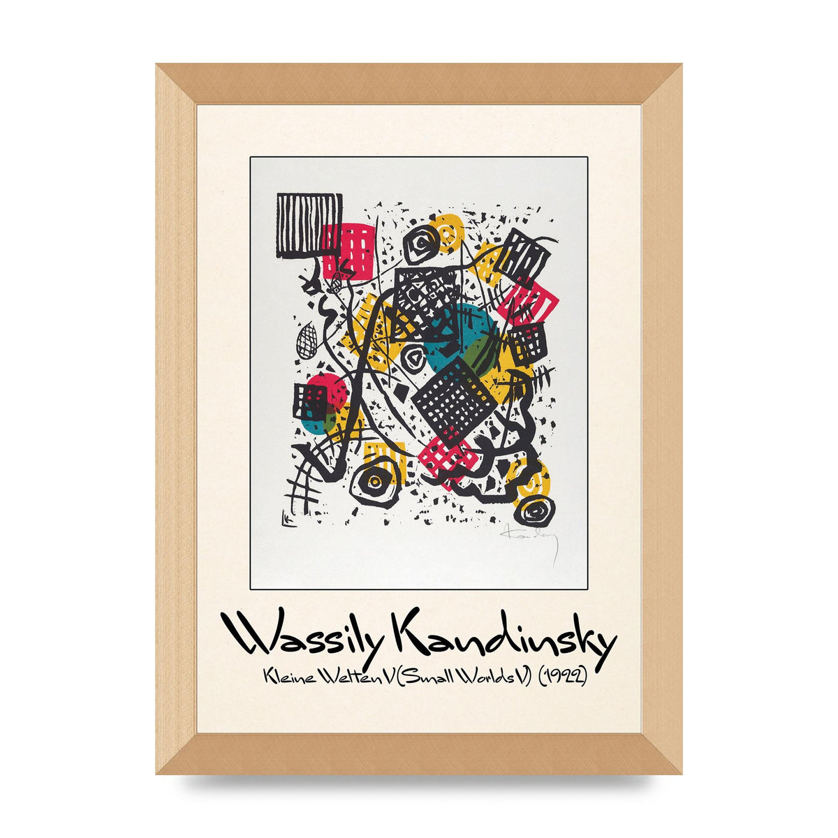 Wassily Kandinsky Kleine Welten V Small Worlds V 1922 Art For The Home - A4 framed