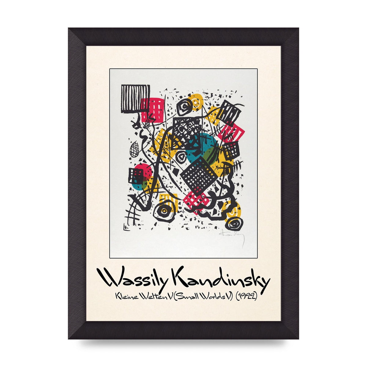 Wassily Kandinsky Kleine Welten V Small Worlds V 1922 Art For The Home - A4 framed