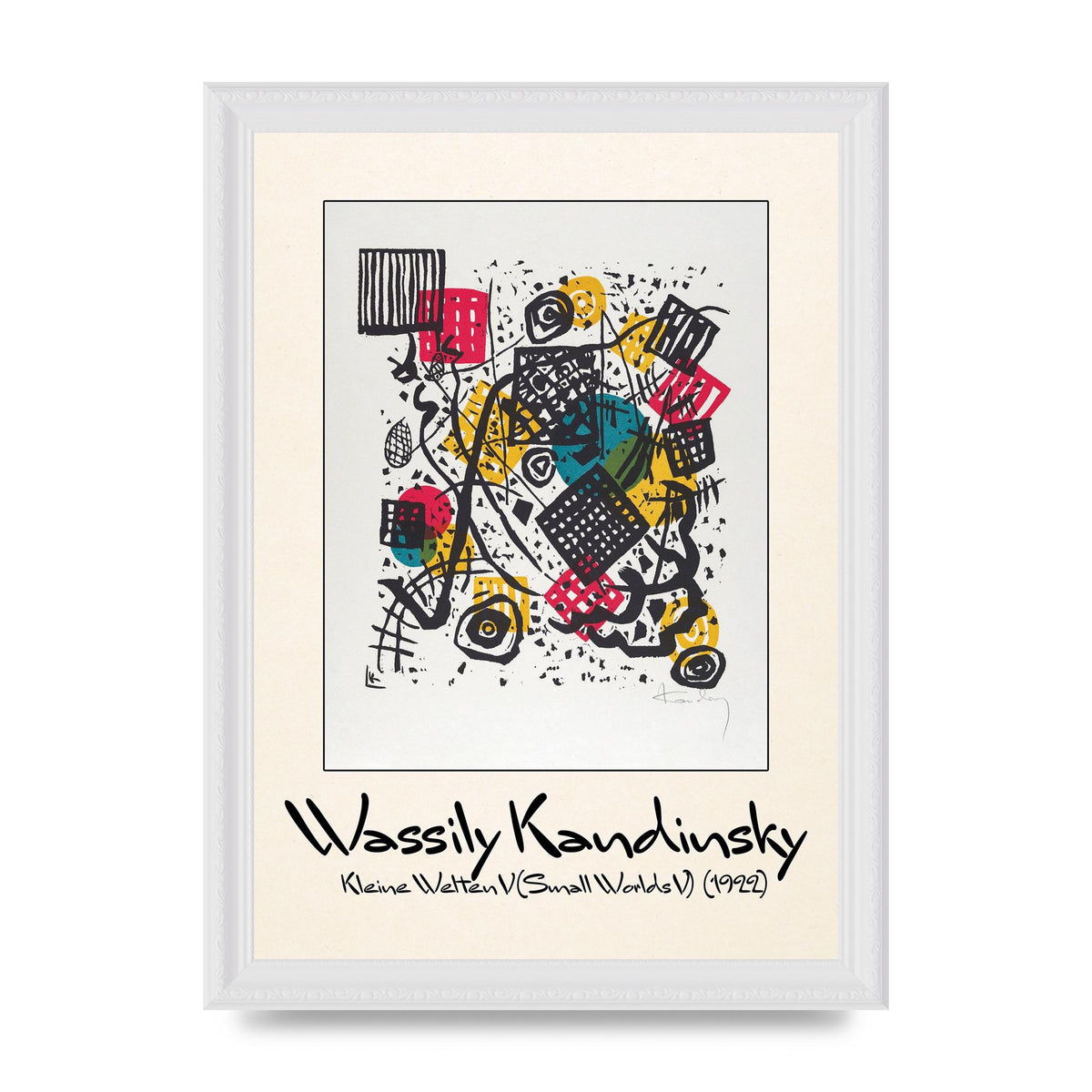 Wassily Kandinsky Kleine Welten V Small Worlds V 1922 Art For The Home - A4 framed