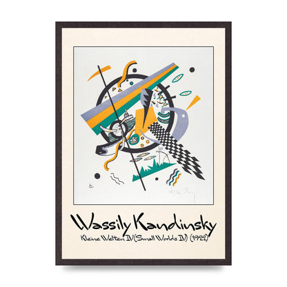 Wassily Kandinsky Kleine Welten Iv Small Worlds Iv 1922 Printed Poster - A2 framed