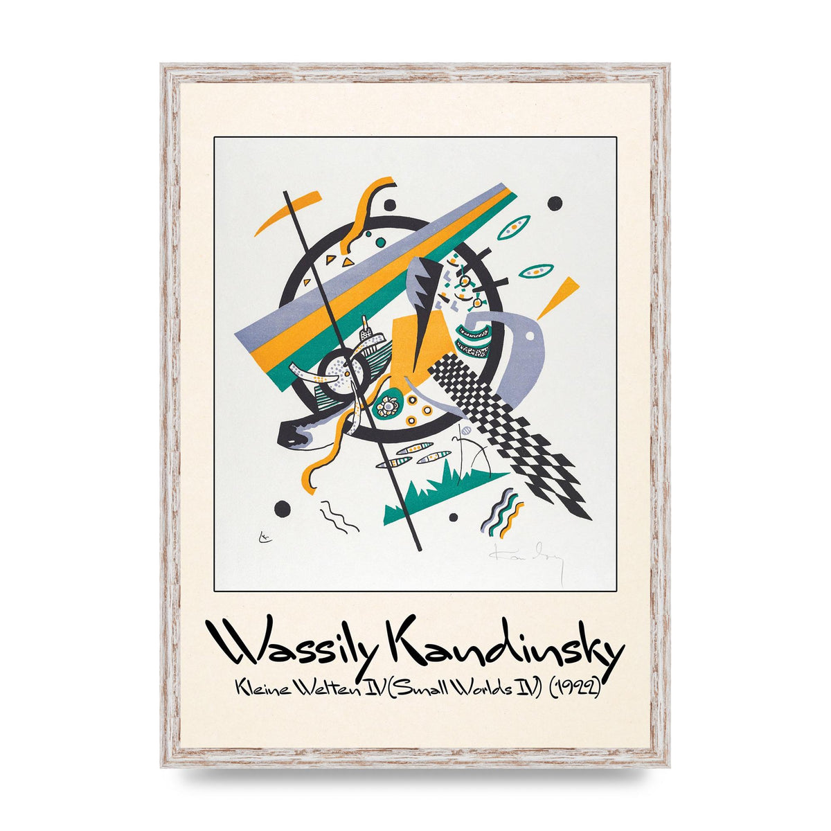 Wassily Kandinsky Kleine Welten Iv Small Worlds Iv 1922 Printed Poster - A2 framed