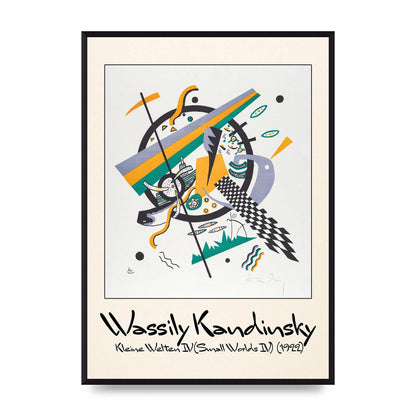 Wassily Kandinsky Kleine Welten Iv Small Worlds Iv 1922 Printed Poster - A2 framed