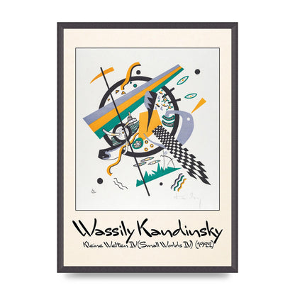 Wassily Kandinsky Kleine Welten Iv Small Worlds Iv 1922 Printed Poster - A2 framed