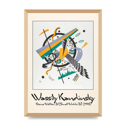 Wassily Kandinsky Kleine Welten Iv Small Worlds Iv 1922 Printed Poster - A2 framed